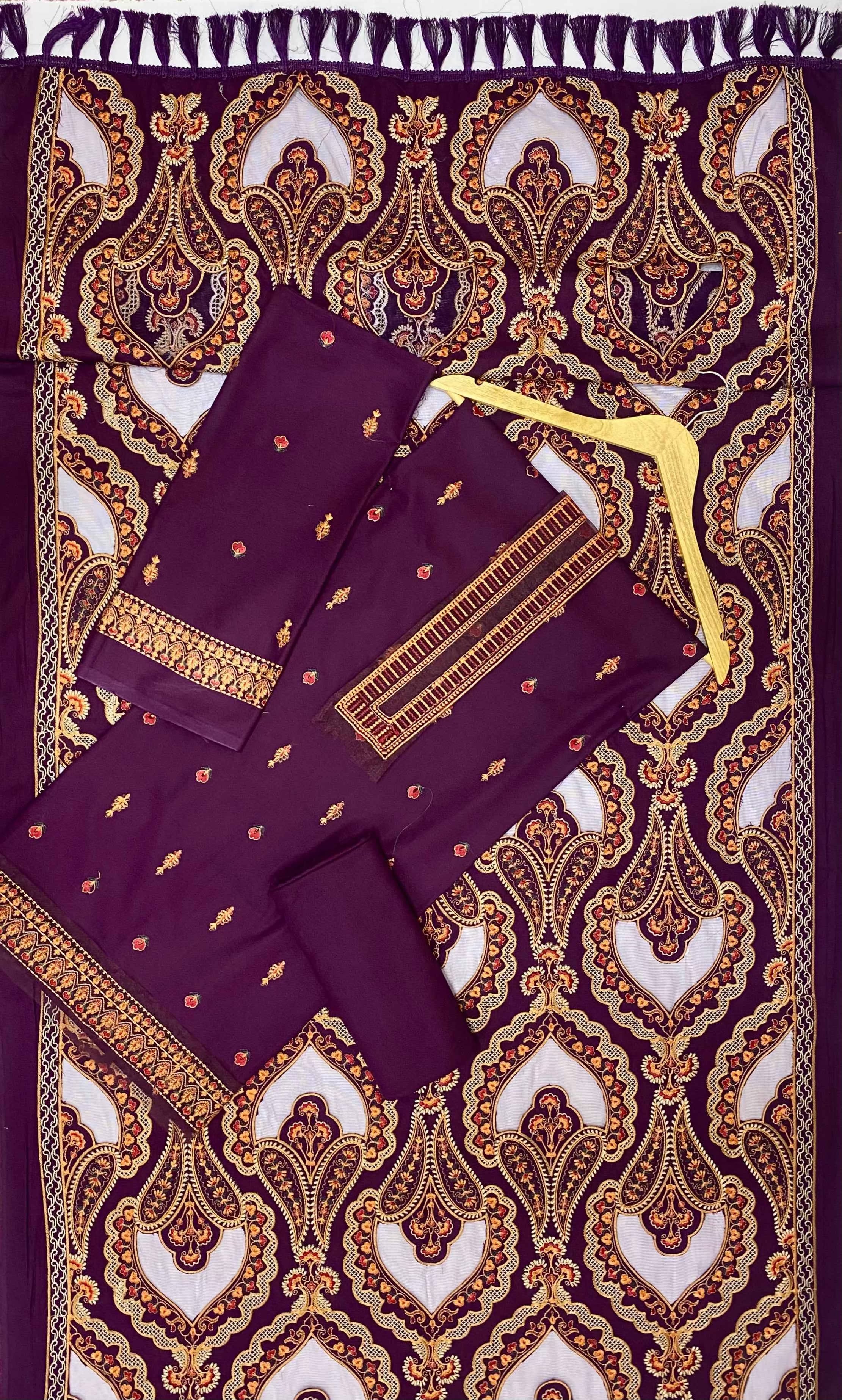 Bareeze Unstitched | Luxury Dhanak Embroidered 3PC | Laser Cut Shawl