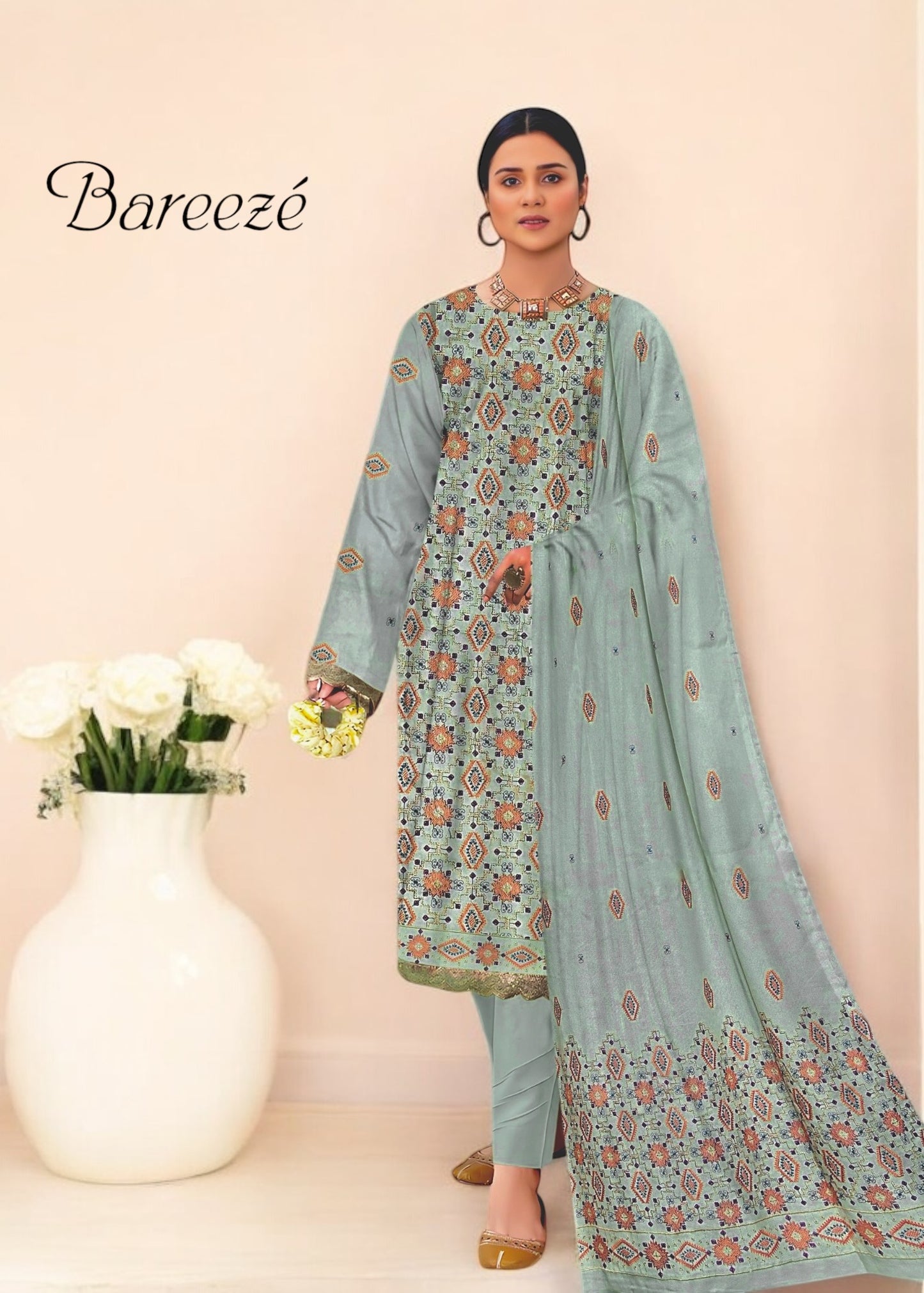 Bareeze 3pc | Karandi | 100% Original | Wholesale | Set of 11 Suits