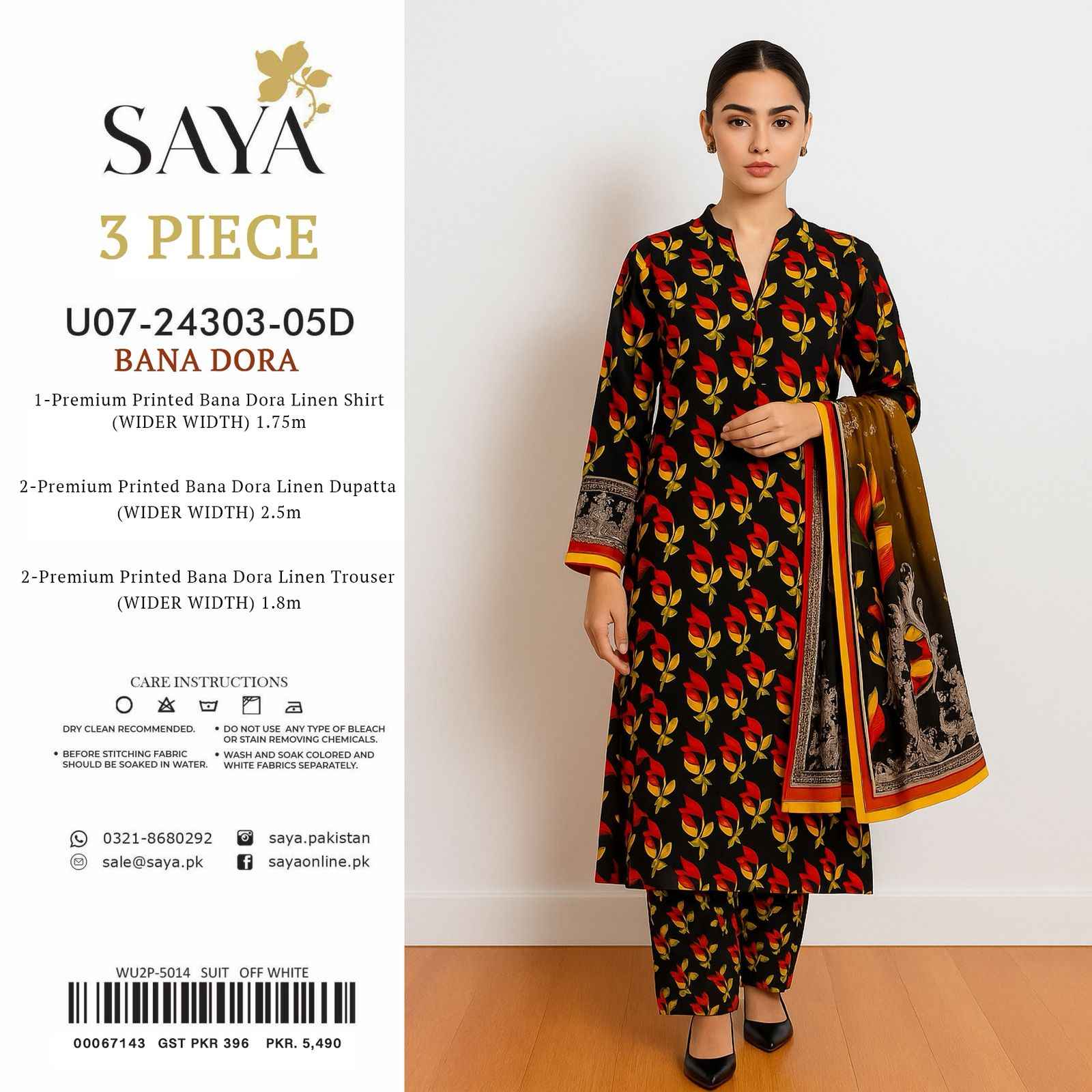 Saya| Linen | Banadora | 3 pcs