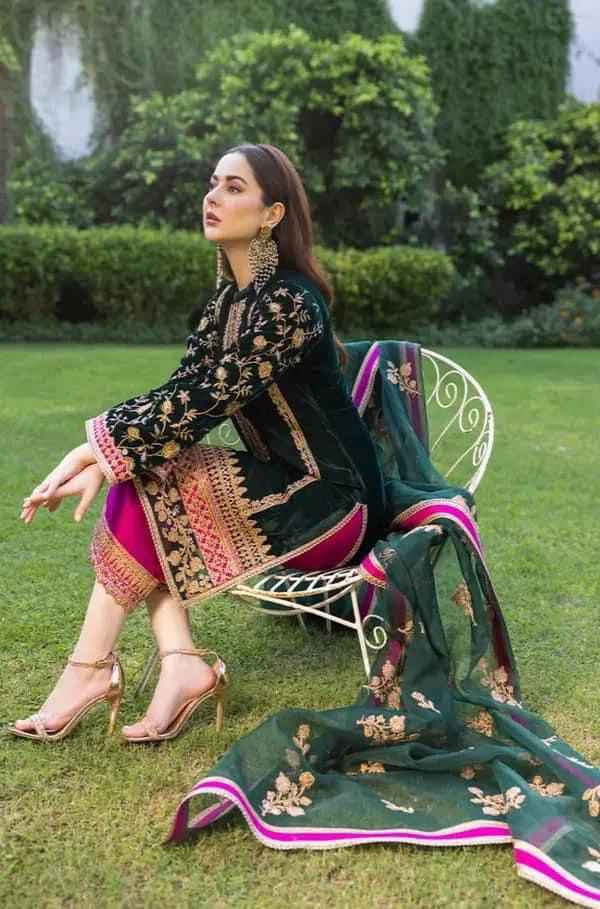 Luxury | Velvet | Embroidered | 3 pcs