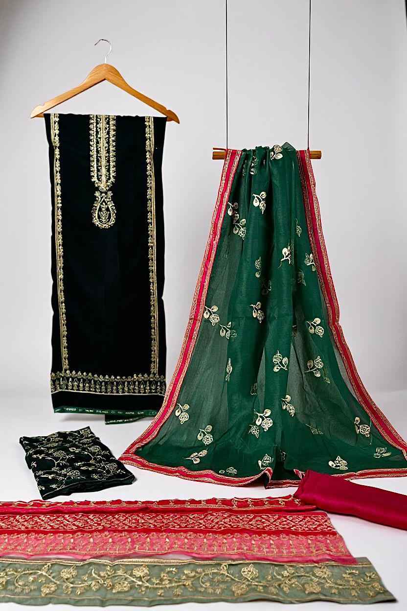 Luxury | Velvet | Embroidered | 3 pcs