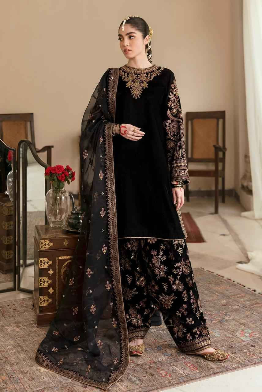 Luxury | Velvet | Embroidered | 3 pcs