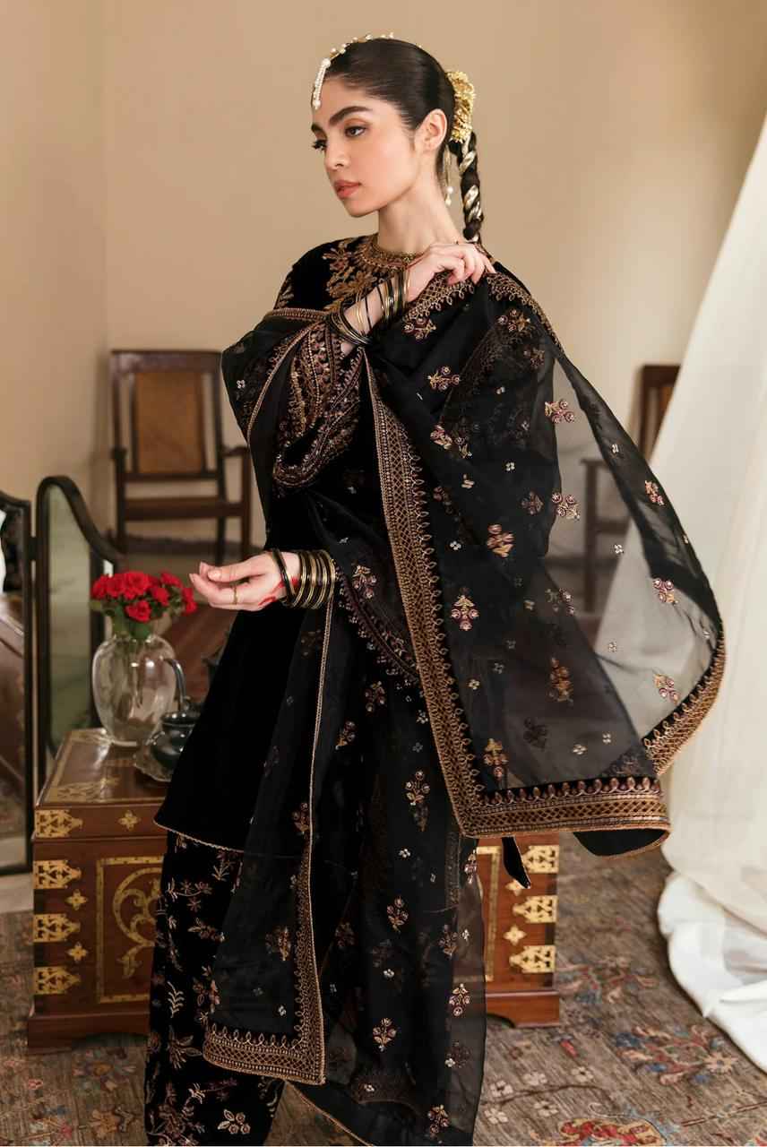 Luxury | Velvet | Embroidered | 3 pcs