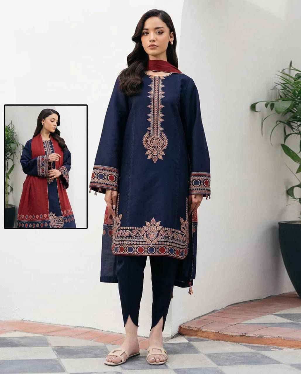 Bareeze | Embroidered | 3pc | Dhanak