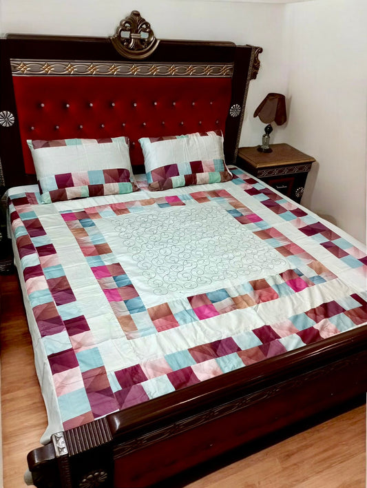 PATCHWORK  3 PCS BEDSHEET SET