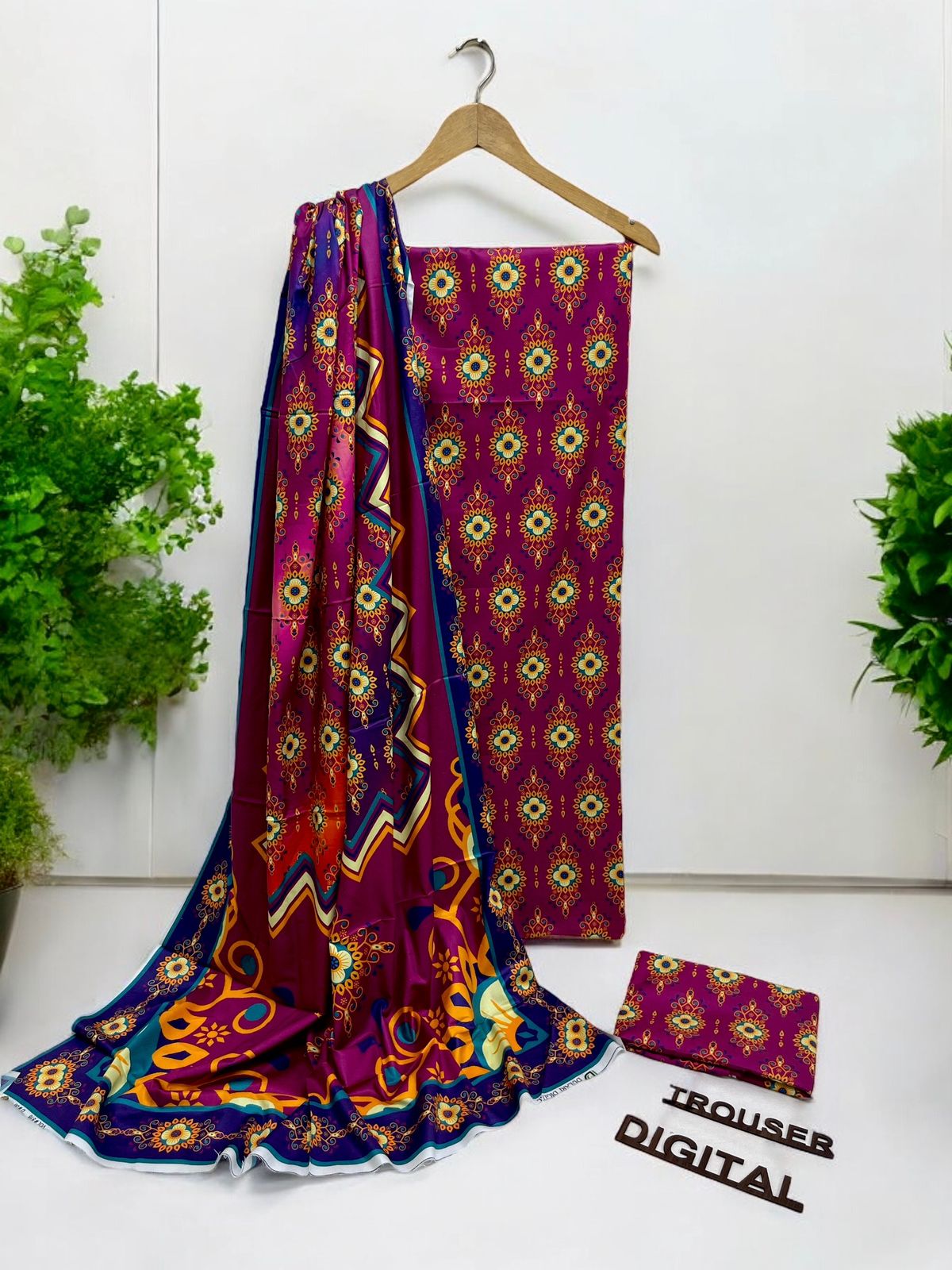 DIGITAL PRINTED | LINEN ALLOVER 3PC | WHOLESALE | SET OF 10 SUITS